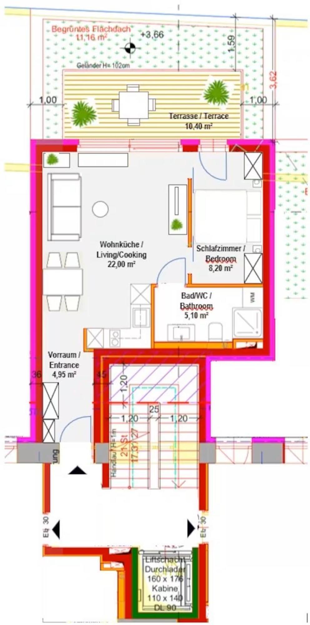 Apartment Stilvolle Premium-wohnung Mit Klimaanlage Und Dachterrasse Wien